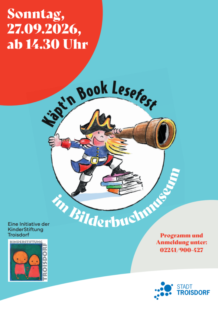 Diesen Sonntag: Käpt'n Book Lesefest im Bilderbuchmuseum in der Burg Wissem